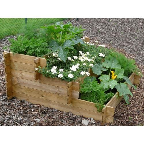 Carré potager en escalier Grand avec géotextile -