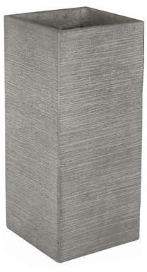 Pot STREAM haut Gris clair L 23x23 x H 55 cm Pot STREAM haut Gris clair