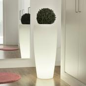 Pot de fleur lumineux en polyéthylène blanc Hauteu