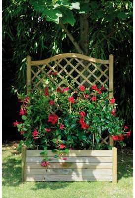 Bac à fleurs avec treillage 64,5 Litres 80x40x152c