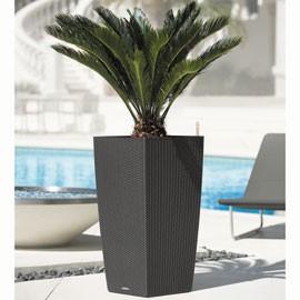 Pot Lechuza Cubico Cottage L30 H56 cm granit