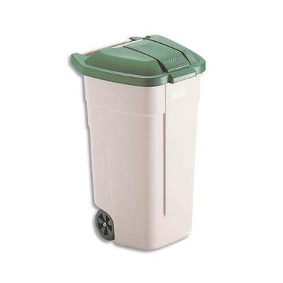 Couvercle vert pour conteneur carré à roues Rubbermaid Couvercle vert pour conteneur