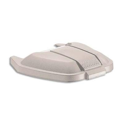 Couvercle beige pour conteneur carré à roues Rubbermaid Couvercle beige pour conteneur