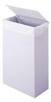 Poubelle murale 10 litres rectangle à couvercle bl