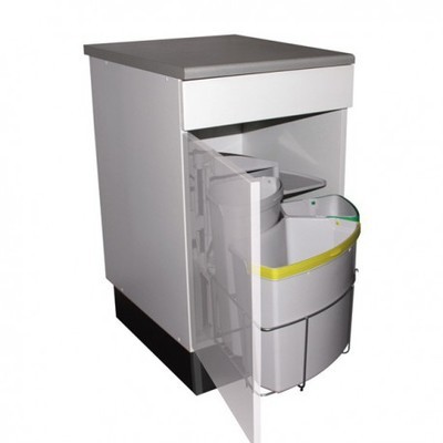 Poubelle tri sélectif pivotante 3 bacs 39 litres