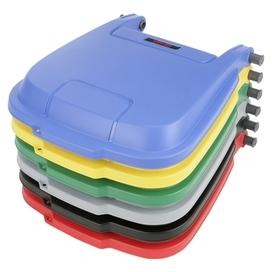 Couvercle de poubelle plastique à roues 100L noir