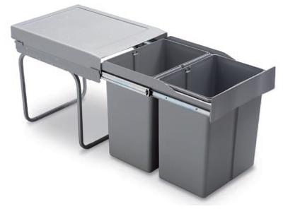 Poubelle coulissante - 2 bacs - 42 l - GOLLINUCCI Poubelle coulissante - 2 bacs