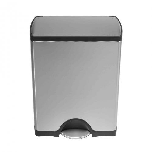 Poubelle 50l rectangulaire longue à pédale classiq