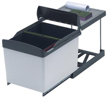 Poubelle coulissante - 2 bacs - 32 l - WESCO