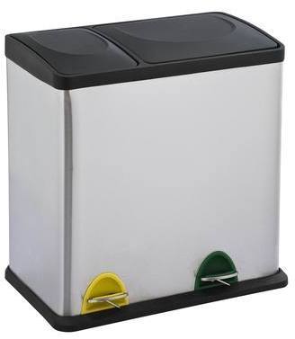 Steeldesign Duo poubelle pédale 1224 - 36litres