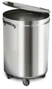 Poubelle inox sans pédale Ø38 cm 50 litres