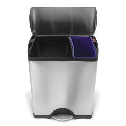 Poubelle verte Rectangular 46 L Simplehuman