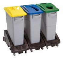 Poubelle à déchets 60 litres Rubbermaid tri sélect