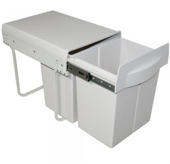 Poubelle de cuisine encastrable POPPY - 2x20 litre