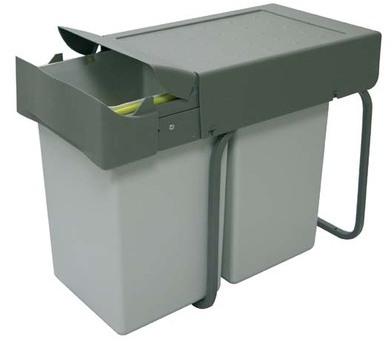 Poubelle coulissante - 2 bacs - 28 l - GOLLINUCCI Poubelle coulissante - 2 bacs