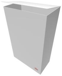 Poubelle rectangulaire 8 litres sanitaire acier