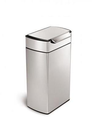 Poubelle Simplehuman rectangulaire inox 40L Easy t