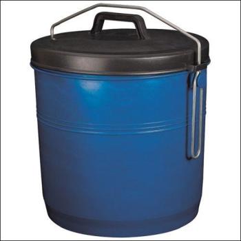 Poubelle à couvercle inséparable - 16 L - bleu