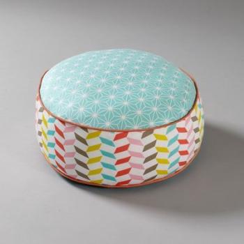 Pouf rond imprimé Rudel - La Redoute Interieurs