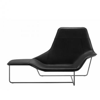 Lama - Chaise-longue - noir/cuir Scozia 90/structu