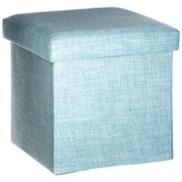 Pouf de rangement Tomaz Bleu