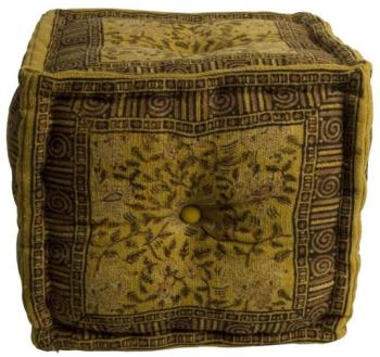Pouf Carré vintage Indian Block Dutchbone