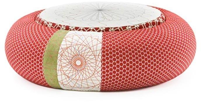 Donut Pouf Tondo 140 - Pièce unique - rouge/Ø 140c