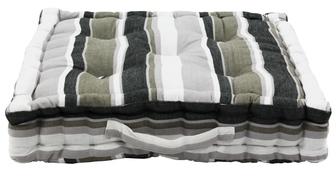 Pouf tapissier BAYA (40x40x5cm) Multi ? Coton
