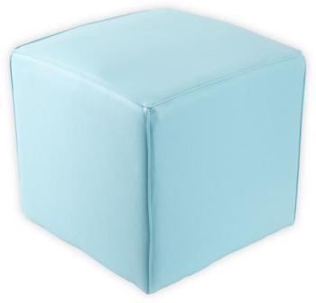 Pouf 37x37x37 en Effet Cuir Rouge