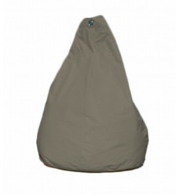 Pouf poire taupe avec oeillet, coussin géant