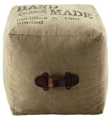 Pouf en tissu recyclé MARSHALL