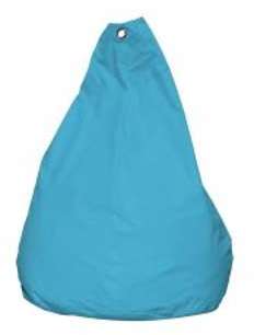 Pouf poire turquoise avec oeillet, coussin geant
