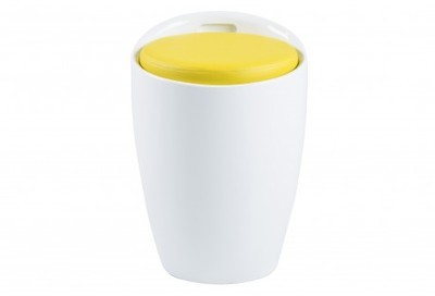 Pouf multifonctionnel en plastique et simili cuir
