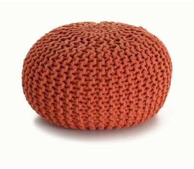 Pouf tricoté coton Stitch