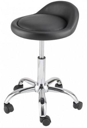 Tabouret de bureau à roulettes noir Camille