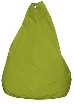 Pouf poire vert avec oeillet, coussin geant