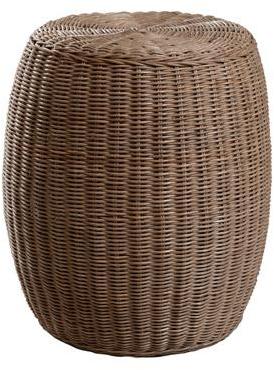 Pouf ovale en rotin