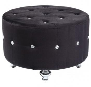 Pouf design en cuir/peau de vache Opal 40 cm