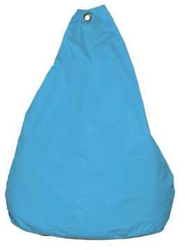 Pouf poire bleu avec oeillet, coussin géant