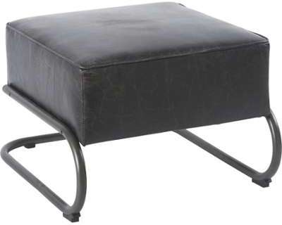Pouf repose-pied design en cuir carré Clarks