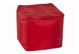 POUFS - Pouf carré design POPY rouge déhoussable i