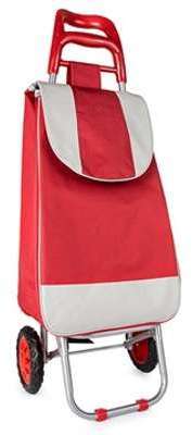 Chariot de courses rouge 2 roues 30 L Chariot de courses rouge 2