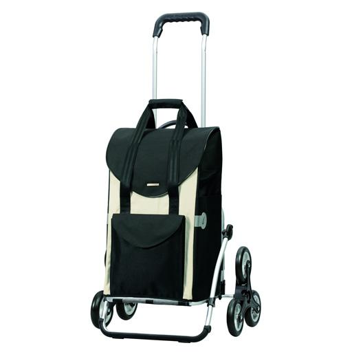 Chariot de Courses Beige ou noir 48L 6 Roues Escal