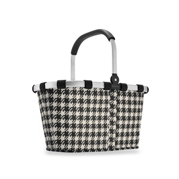Panier de course pliable en damier blanc et noir Panier de course pliable en
