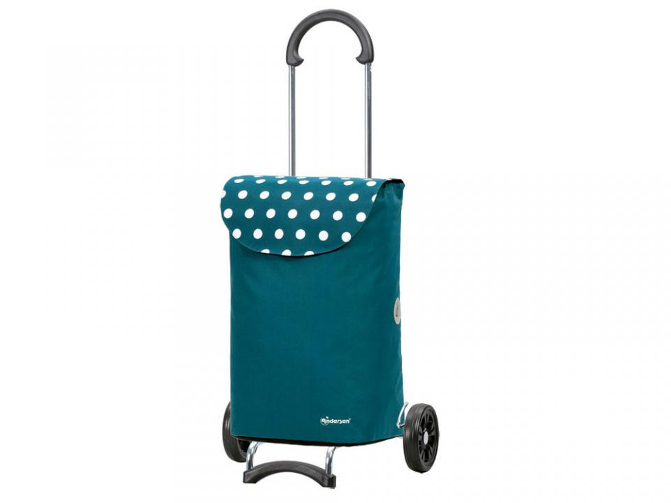 Chariot de course 2 roues en acier et nylon motif pois Chariot de course 2 roues