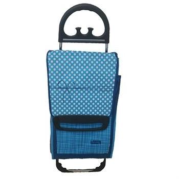 Chariot de courses isotherme 2 roues bleu Chariot de courses isotherme