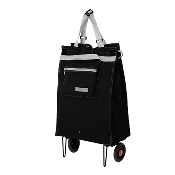 Sac de courses 44 L à roulettes noir Sac de courses 44 L à roulettes