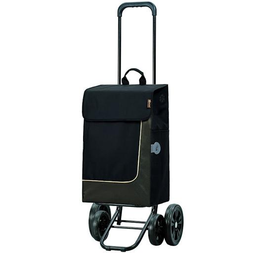 Chariot de Courses Marron 49L isotherme 4 roues An