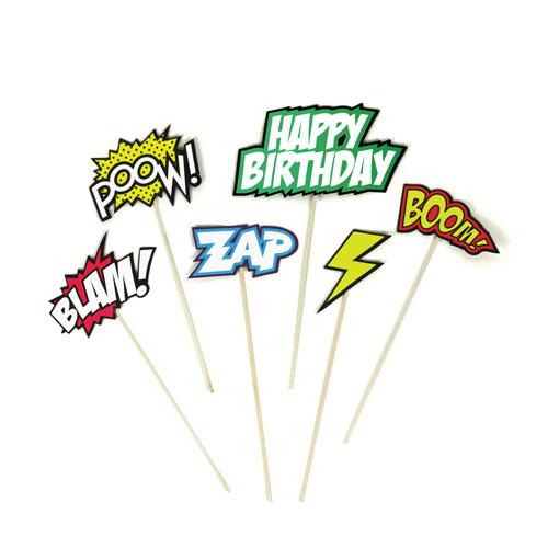 Décoration de gâteau en papier Comic Doiy