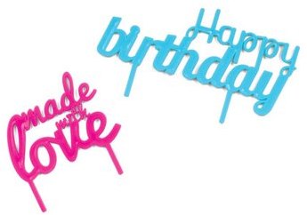 Décoration de gâteau en plastique Happy Birthday D